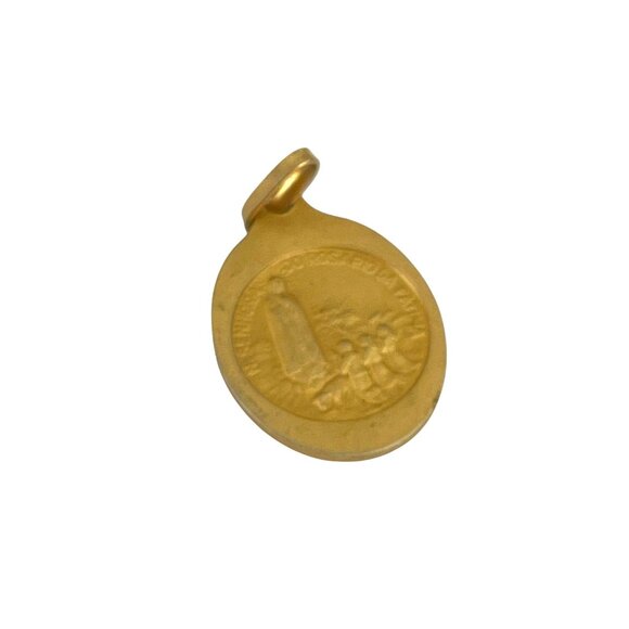 Nossa Senhora Do Rosario De Fatima Gold-Tone Religious Pendant - Picture 3 of 7